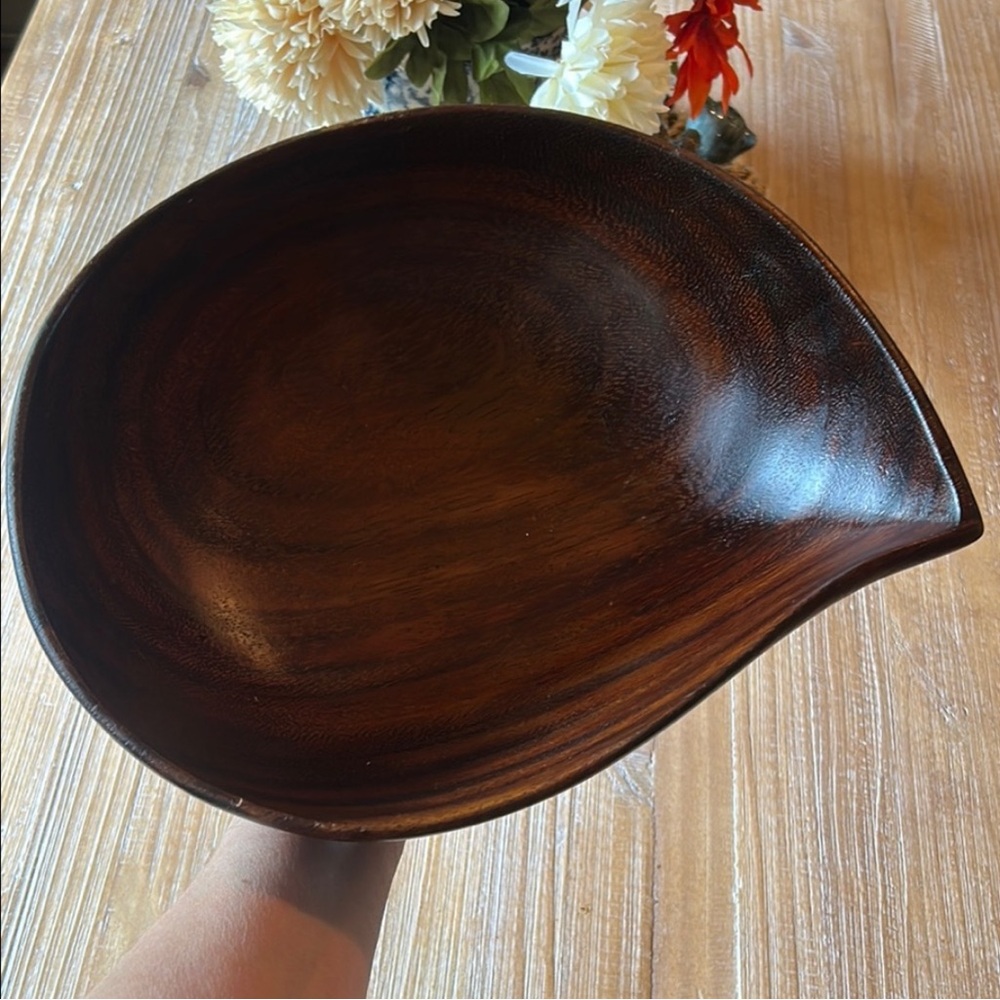 Vintage Handmade Workshop For The Blind Salvation Army Made In Haiti Wood Bowl
